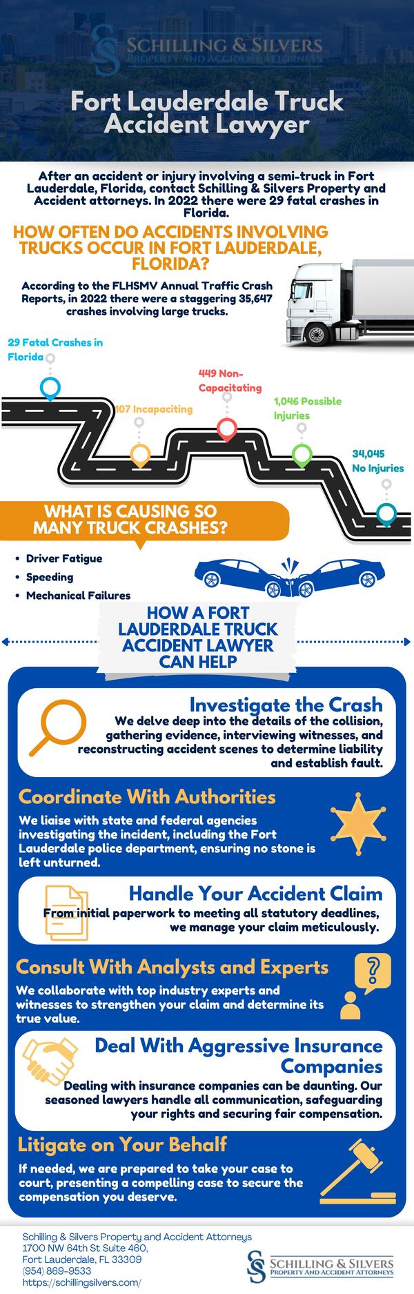truck accident infographic fort lauderdale florida
